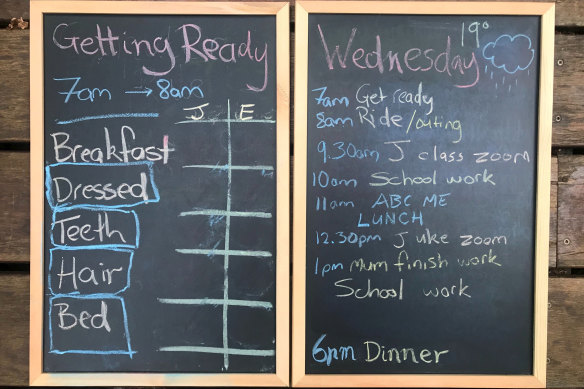 And some families are preferring to go retro with a blackboard and chalk.