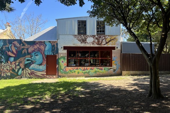 The patch of dirt and grass in Camperdown Memorial Rest Park where Comedor restaurant would like to operate an outdoor deck.