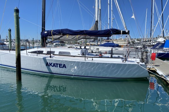 The ‘Akatea’ yacht once owned by Dr Ian Holten and Dr Eoin Fehsenfeld. 