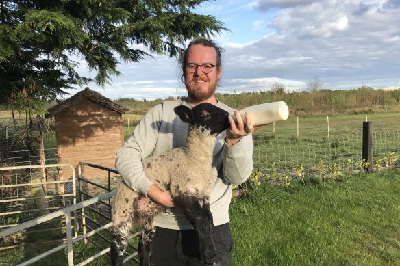 John Connell: “Becoming part of the great symphony of life such as bringing these lambs into the world is a calling. I have been invited to take part.” 
