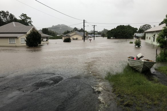 The floods in East Lismore.