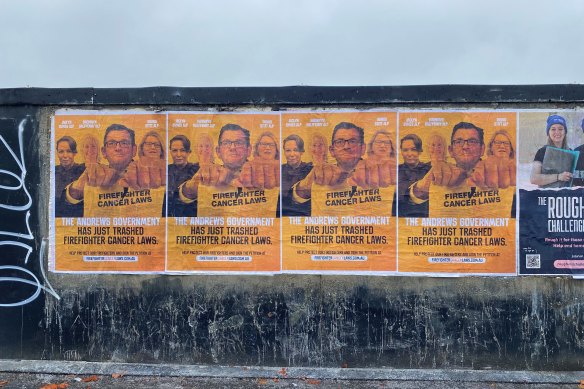 The United Firefighters Union is campaigning against the Andrews government over presumptive rights compensation legislation. 