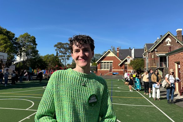 Locky Ellis, 22, is voting for the Greens.