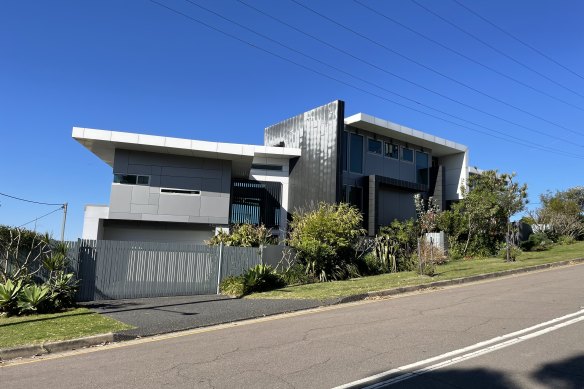 Santina Manitta’s house in Merewether, where  she was treated by paramedics on Thursday. 