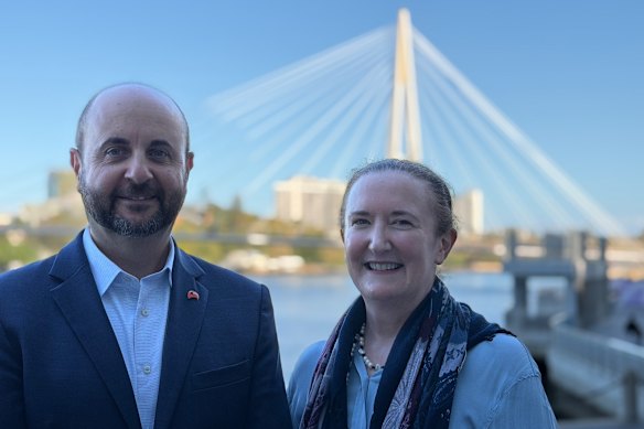 Arcadis global transportation lead Ramin Massoumi and Asia-Pacific tranport executive Renaye Peters in Brisbane last week.