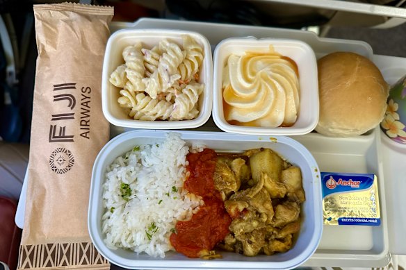 The economy class chicken curry.