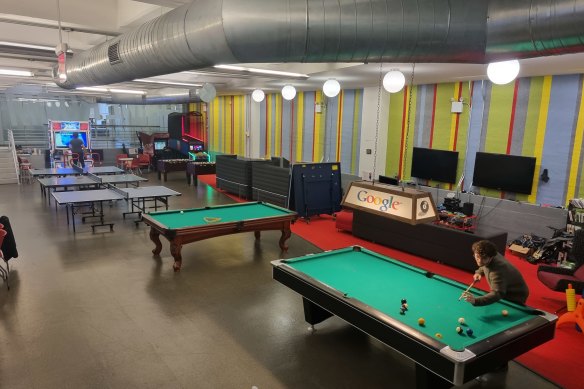 The games room at Google’s New York HQ.