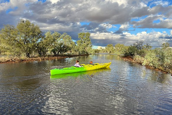Flooding at Ethabuka Reserve on the edge of the Simpson Desert.