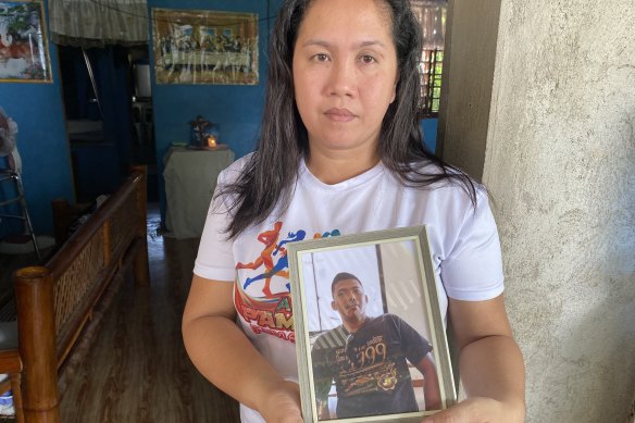 Mary Ann Ramirez, whose husband Josie Marie was shot and killed in the attack on Degamo’s compound.