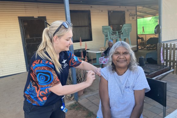 As part of their wide-ranging services, RFDS nurses provided COVID injections throughout regional Queensland.