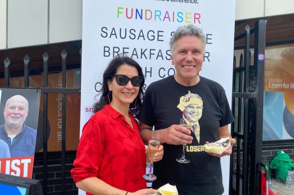 Chris Edwardes and Sarah Nguyen at Richmond High School’s Gleadell Street campus, where Prosecco and oysters were on the menu.