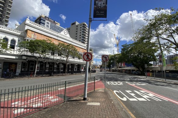 A reconfiguration of the roads and paths near the Transcontinental Hotel will make it easier for pedestrians to get to the new Roma Street station.