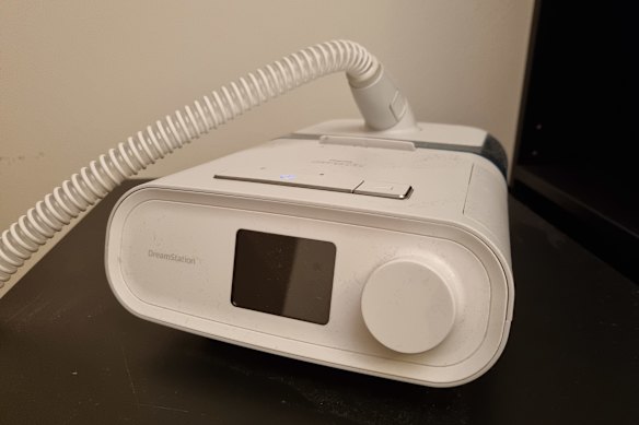 A Philips Dreamstation CPAP machine, one of the dozens of models affected by the recall. 