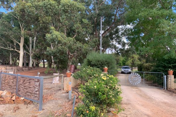 The semi-rural property in Darling Downs where the man and the woman were found by police. 