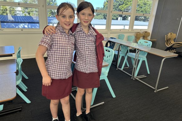 Hendra State School friends Georgia and Eva enjoy attending Brisbane’s tiniest state school.