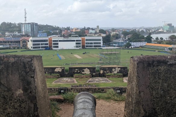 The view from the fort where the Australians sung the team song in Galle.