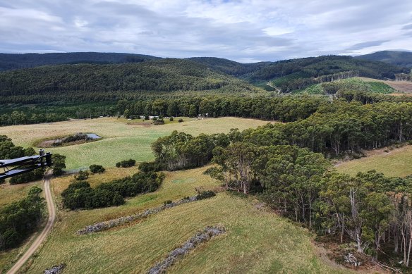 Tasmania Police say challenging terrain and thick woodland are hampering the efforts to find the missing four-year-old.