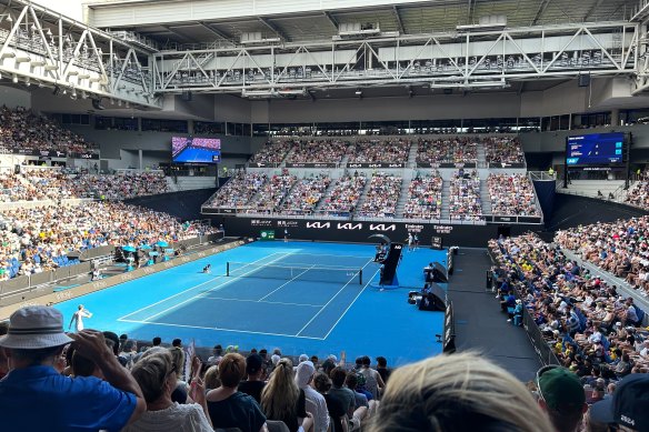 Crowd at Thanasi Kokkinakis’ opening round match.