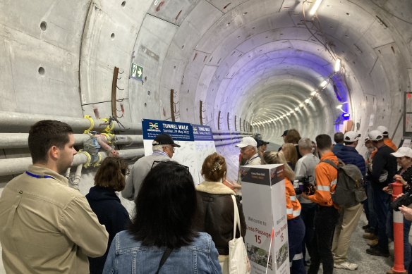 A select few got to walk through the Cross River Rail tunnels last week.