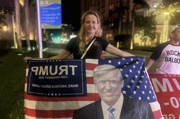 Palm Beach local Teresa Kelly celebrates Donald Trump’s win.
