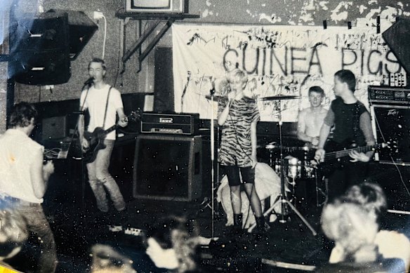 The pair performing in 1983.