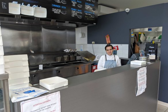 Claudette, one of the owners of Union Square Fish and Chip shop that falls just inside the West Brunswick border.