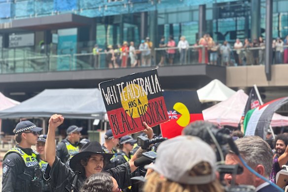 The Invasion Day rally in Perth on January 26.