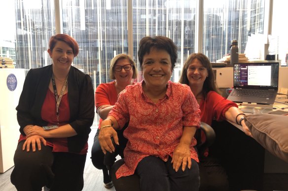 Margaret Easterbrook (front) with colleagues Cass Knowlton, Debbie Cuthbertson and Nerida Hodgkins.