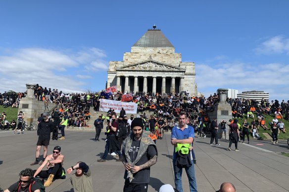 Police and protesters are still facing-off.