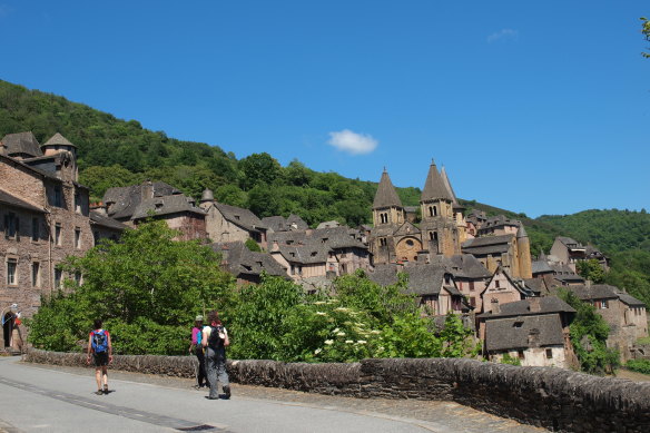 On the trail into Conques.