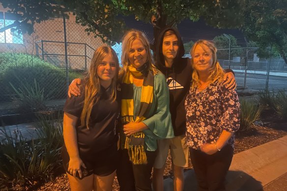 Mitchell Iannello with his sister Chanel Iannello, mother Janine Iannello (second from the left) and aunt Michelle Lynn.