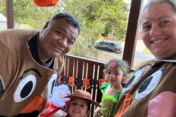 The Ngaluafe family celebrating Halloween.