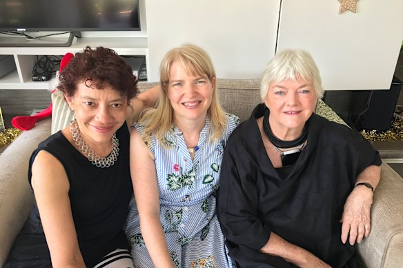 With daughters Lisa (left) and Holly, who lived above the restaurant as children and remember “watching people like Mick Jagger and Jerry Hall arrive”.