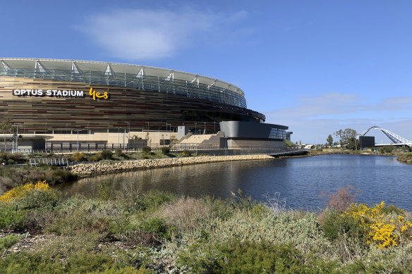 You beaut: Perth's top-of-the-line Optus Stadium. 