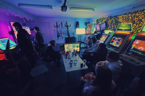 The Chadstone garage full of arcade games where Zoe’s group regularly meets.