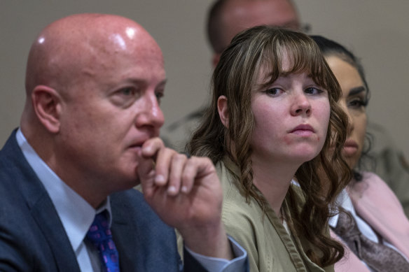 Hannah Gutierrez-Reed with her lawyer Jason Bowles.