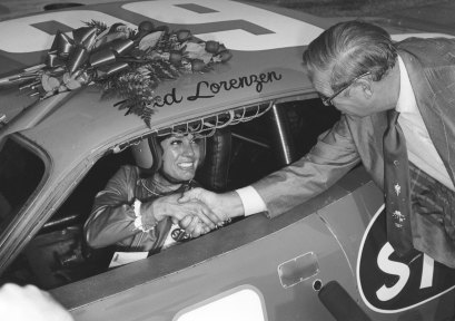 Murphy before her record-setting run in a STP Plymouth at Talladega, Alabama at 276km/h, which at the time was a world’s closed course record for a female driver.
