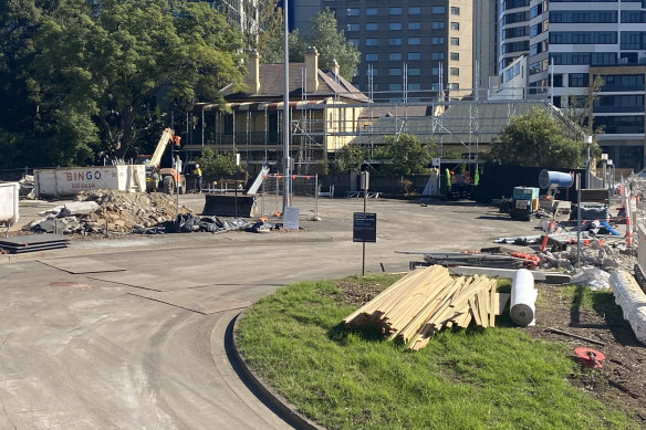 Willow Grove amid the site clearing for the Parramatta Powerhouse. 