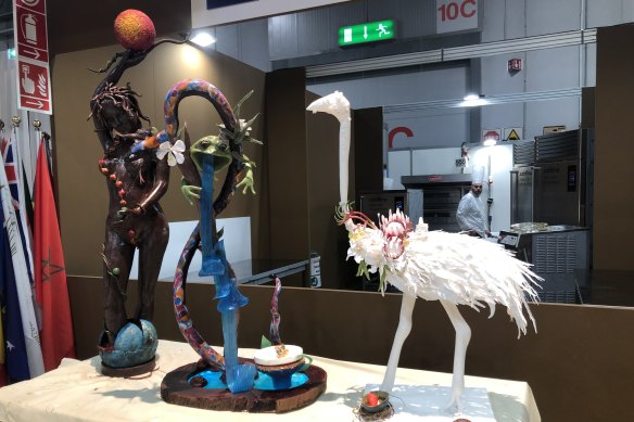 Barrett’s sugar sculpture: “Now that I’m not using sugar at all, it is weird to think that I made a two-metre-tall edible emu from it,” she says.