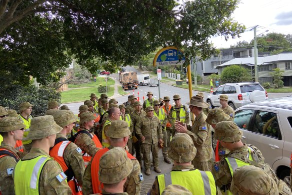 Troops were deployed to assist with the flood clean-up in Queensland.