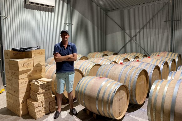 Viticulturist Toby Bekkers of Bekkers Wines in McLaren Vale, SA.