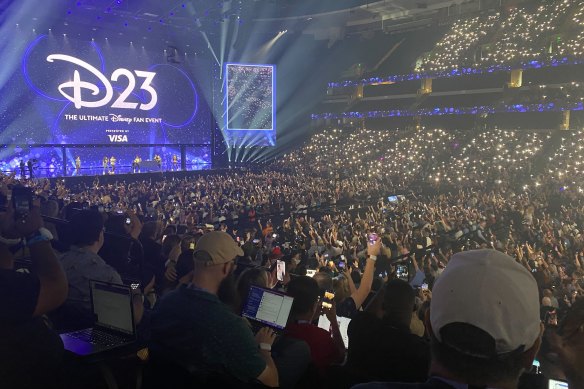 The D23 opening night entertainment showcase at the Honda Centre in Anaheim.