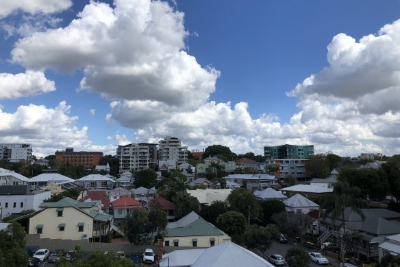 Houses by the river in Brisbane.