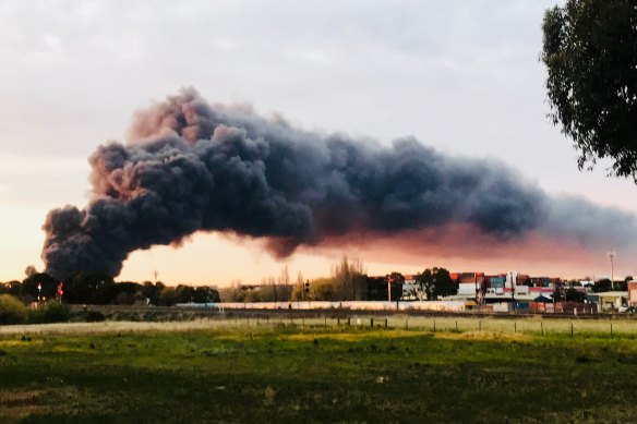 The West Footscray factory fire.