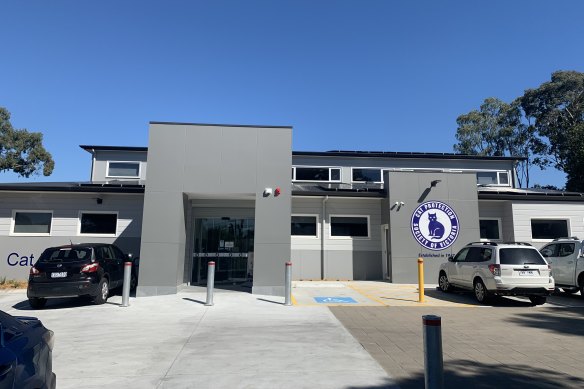 Exterior of the new Cat Protection Society of Victoria building in Greensborough.