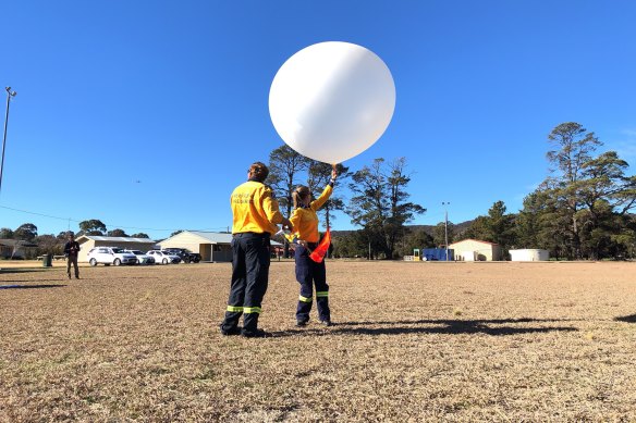 The Rural Fire Service deployed five weather balloon units during the recent bushfires. These balloons offered fire modellers more precise information on weather conditions to improve their predictions of fire behaviour.