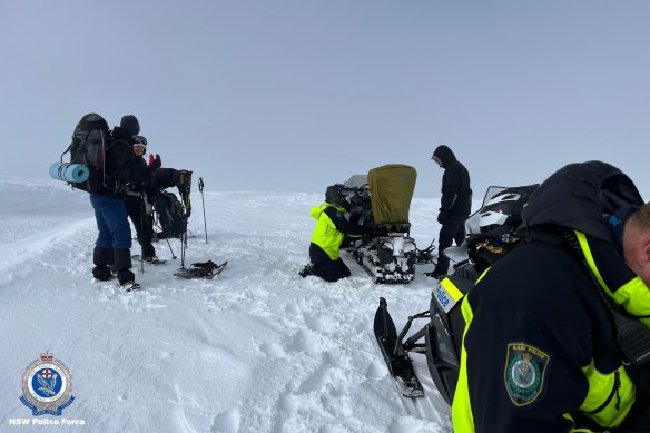 The group were rescued after days stranded in the snow.