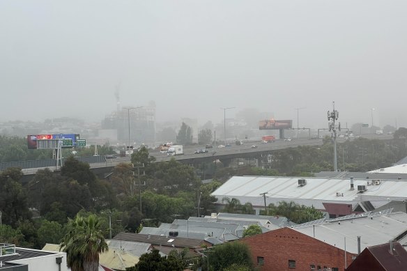 Thick fog settled across Melbourne in the early hours of Tuesday, before lifting later in the morning.