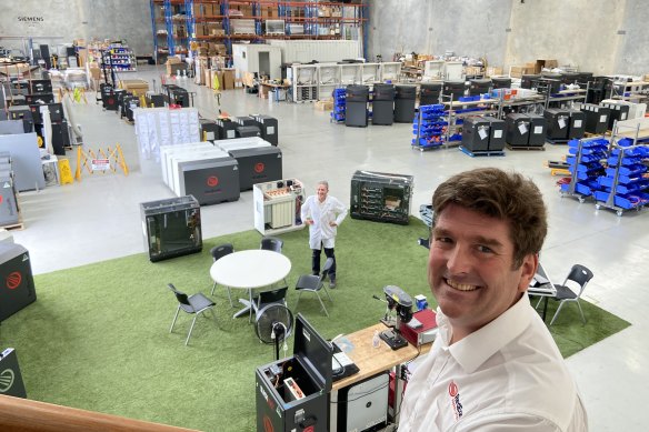 Renewable energy storage firm RedEarth founders Charlie Walker (front) and Chris Winter.