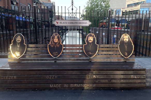 Awesome foursome ... the Black Sabbath bridge in Birmingham